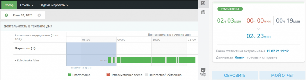 трекер времени