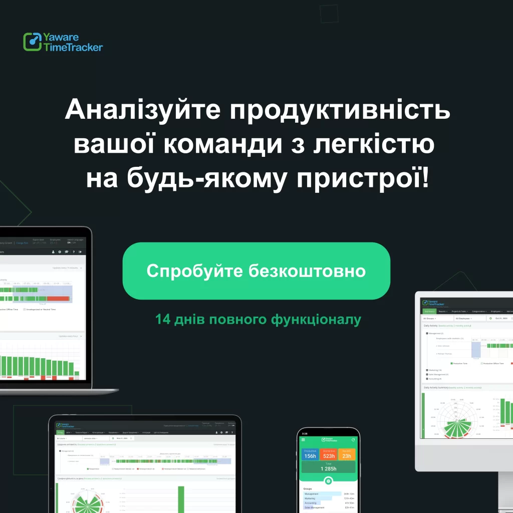 Інструменти управління робочим часом такі як Yaware