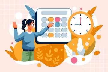 тайм-трекер-booking-with-woman-clock