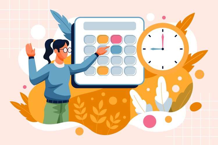 тайм-трекер-booking-with-woman-clock